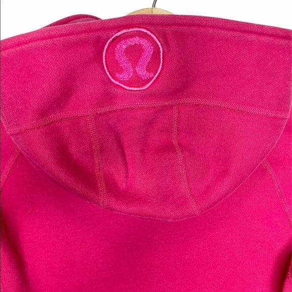 Lululemon Women’s Vintage Scuba Sweater Zippered Hooded Jacket Top Pink - Picture 6 of 7